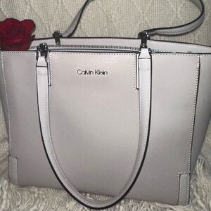 Calvin Klein Women's Light Gray Tote Bag